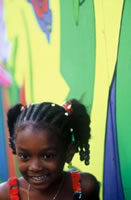 girl and mural