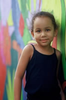 girl and mural