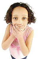 girl embarrassed