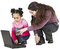 girl and computer