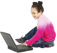 girl and computer
