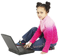 girl and computer