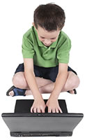 boy with laptop