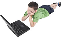 boy with laptop