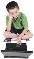 boy with laptop
