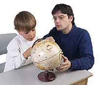 boy and teacher
