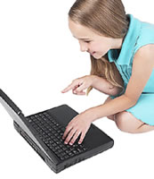 girl with laptop