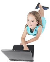 girl with laptop