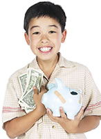 boy with money