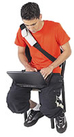 teen with computer