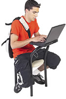 teen with computer