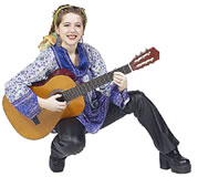 teen with guitar