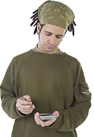 teen with palm