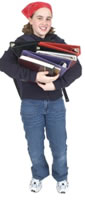girl and books