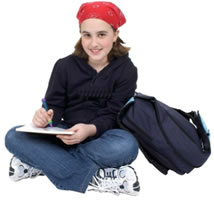 girl and books