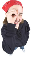 girl looking