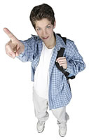 boy pointing