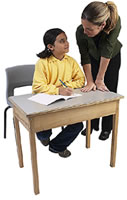 girl with teacher