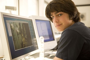 boy and graphic