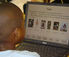 boy with laptop