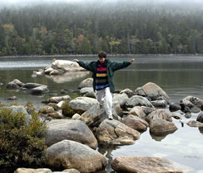 Annette on rocks