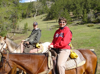 Ben and Annette horseback riding