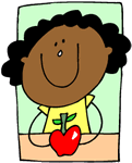 girl with apple