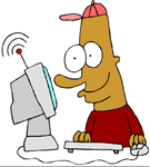 kid at computer