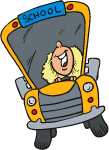 woman driving bus