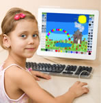 girl on computer