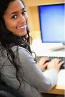 teen girl computer