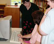 teachers at computer